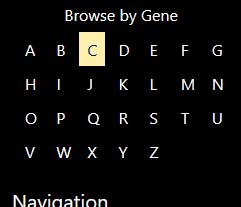 Using the gene letter table